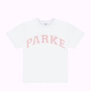 Parke Women's Short Sleeve Tee in White and Pink